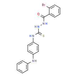 ChemSpider 2D Image | N-(4-Anilinophenyl)-2-(2-bromobenzoyl)hydrazinecarbothioamide | C20H17BrN4OS
