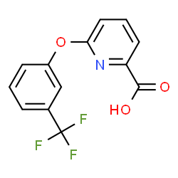 ChemSpider 2D Image | 6-(3-(Trifluoromethyl)phenoxy)picolinic acid | C13H8F3NO3