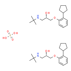 ChemSpider 2D Image | Penbutolol sulfate | C36H60N2O8S