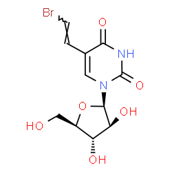ChemSpider 2D Image | 1-(beta-D-Arabinofuranosyl)-5-[(E)-2-bromovinyl]-2,4(1H,3H)-pyrimidinedione | C11H13BrN2O6