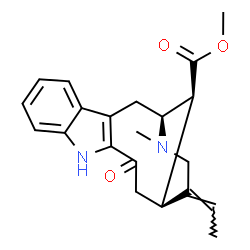 ChemSpider 2D Image | Methyl (15alpha,19E)-3-oxovobasan-17-oate | C21H24N2O3
