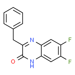 ChemSpider 2D Image | 3-Benzyl-6,7-difluoro-2(1H)-quinoxalinone | C15H10F2N2O