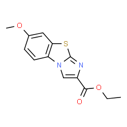 ChemSpider 2D Image | Ethyl 7-methoxybenzo[d]imidazo[2,1-b]thiazole-2-carboxylate | C13H12N2O3S