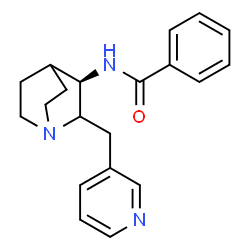 ChemSpider 2D Image | N-[(3R)-2-(3-Pyridinylmethyl)-1-azabicyclo[2.2.2]oct-3-yl]benzamide | C20H23N3O