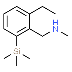 ChemSpider 2D Image | 1-[2-Ethyl-6-(trimethylsilyl)phenyl]-N-methylmethanamine | C13H23NSi