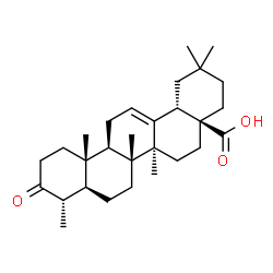 ChemSpider 2D Image | 3-Oxo-24-norolean-12-en-28-oic acid | C29H44O3