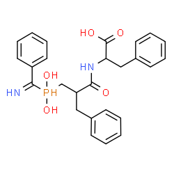 ChemSpider 2D Image | N-(2-Benzyl-3-{dihydroxy[imino(phenyl)methyl]phosphoranyl}propanoyl)phenylalanine | C26H29N2O5P