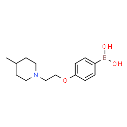 ChemSpider 2D Image | (4-(2-(4-methylpiperidin-1-yl)ethoxy)phenyl)boronic acid | C14H22BNO3