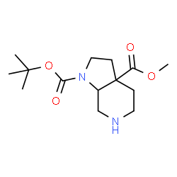ChemSpider 2D Image | 3a-Methyl 1-(2-methyl-2-propanyl) hexahydro-1H-pyrrolo[2,3-c]pyridine-1,3a(4H)-dicarboxylate | C14H24N2O4