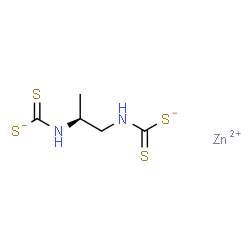 ChemSpider 2D Image | Zinc (2S)-1,2-propanediyldicarbamodithioate | C5H8N2S4Zn