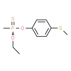 ChemSpider 2D Image | O-Ethyl O-[4-(methylsulfanyl)phenyl] (S)-methylphosphonothioate | C10H15O2PS2