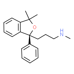 ChemSpider 2D Image | 3-[(1S)-3,3-Dimethyl-1-phenyl-1,3-dihydro-2-benzofuran-1-yl]-N-methyl-1-propanamine | C20H25NO