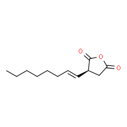 ChemSpider 2D Image | (3S)-3-[(1E)-1-Octen-1-yl]dihydro-2,5-furandione | C12H18O3