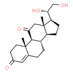 ChemSpider 2D Image | (20S)-4-pregnene-20,21-diol-3,11-dione | C21H30O4