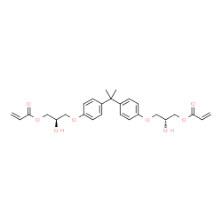 ChemSpider 2D Image | 2,2-Propanediylbis[4,1-phenyleneoxy(2R)-2-hydroxy-3,1-propanediyl] bisacrylate | C27H32O8