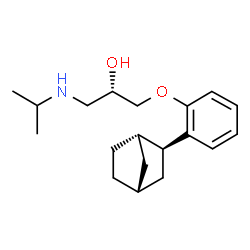 ChemSpider 2D Image | (2S)-1-{2-[(1S,2S,4R)-Bicyclo[2.2.1]hept-2-yl]phenoxy}-3-(isopropylamino)-2-propanol | C19H29NO2