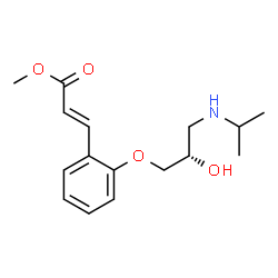 ChemSpider 2D Image | Methyl (2E)-3-{2-[(2S)-2-hydroxy-3-(isopropylamino)propoxy]phenyl}acrylate | C16H23NO4