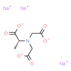 ChemSpider 2D Image | Trisodium (2R)-2-[bis(carboxylatomethyl)amino]propanoate | C7H8NNa3O6