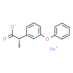 ChemSpider 2D Image | Sodium (2S)-2-(3-phenoxyphenyl)propanoate | C15H13NaO3