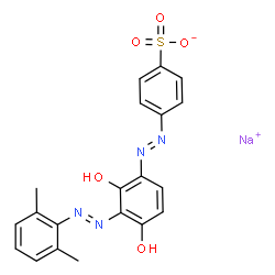 ChemSpider 2D Image | SODIUM 4-((3-(2,6-DIMETHYLPHENYL)DIAZENYL)-2,4-DIHYDROXYPHENYL)DIAZENYL)BENZENESULFONATE | C20H17N4NaO5S
