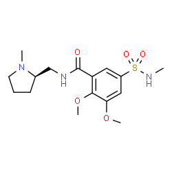 ChemSpider 2D Image | 2,3-Dimethoxy-N-{[(2R)-1-methyl-2-pyrrolidinyl]methyl}-5-(methylsulfamoyl)benzamide | C16H25N3O5S