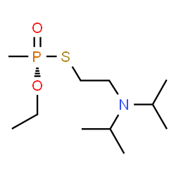 ChemSpider 2D Image | S-[2-(Diisopropylamino)ethyl] O-ethyl (S)-methylphosphonothioate | C11H26NO2PS