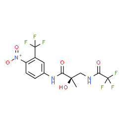 ChemSpider 2D Image | (2R)-2-Hydroxy-2-methyl-N-[4-nitro-3-(trifluoromethyl)phenyl]-3-[(trifluoroacetyl)amino]propanamide | C13H11F6N3O5