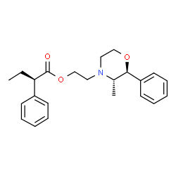 ChemSpider 2D Image | 2-[(2S,3S)-3-Methyl-2-phenyl-4-morpholinyl]ethyl (2R)-2-phenylbutanoate | C23H29NO3