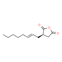 ChemSpider 2D Image | (3R)-3-[(2E)-2-Octen-1-yl]dihydro-2,5-furandione | C12H18O3