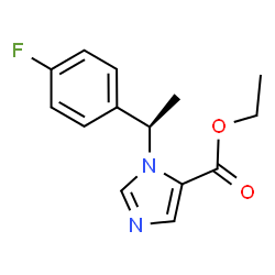 ChemSpider 2D Image | Ethyl 1-[(1R)-1-(4-fluorophenyl)ethyl]-1H-imidazole-5-carboxylate | C14H15FN2O2