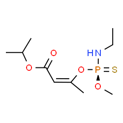 ChemSpider 2D Image | Isopropyl (2Z)-3-{[(R)-(ethylamino)(methoxy)phosphorothioyl]oxy}-2-butenoate | C10H20NO4PS