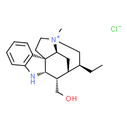 ChemSpider 2D Image | (16alpha)-17-Hydroxy-4-methylcuran-4-ium chloride | C20H29ClN2O