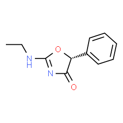 ChemSpider 2D Image | (5R)-2-(Ethylamino)-5-phenyl-1,3-oxazol-4(5H)-one | C11H12N2O2