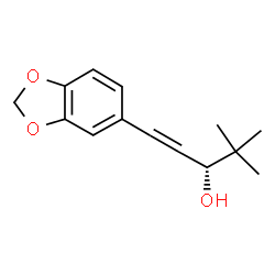 ChemSpider 2D Image | (3R)-1-(1,3-Benzodioxol-5-yl)-4,4-dimethyl-1-penten-3-ol | C14H18O3
