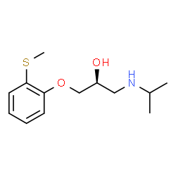 ChemSpider 2D Image | (2S)-1-(Isopropylamino)-3-[2-(methylsulfanyl)phenoxy]-2-propanol | C13H21NO2S
