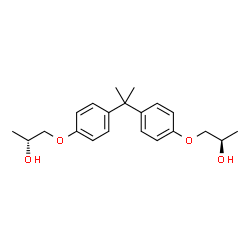 ChemSpider 2D Image | (2R,2'R)-1,1'-[2,2-Propanediylbis(4,1-phenyleneoxy)]di(2-propanol) | C21H28O4