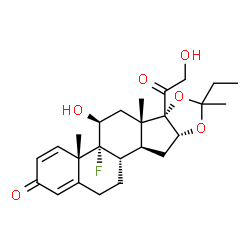 ChemSpider 2D Image | TRIAMCINOLONE METHYL ETHYL KETAL | C25H33FO6