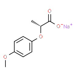 ChemSpider 2D Image | Sodium (2R)-2-(4-methoxyphenoxy)propanoate | C10H11NaO4