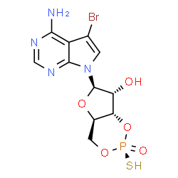 ChemSpider 2D Image | (Sp)-7-bromo-7-deaza-cAMPS | C11H12BrN4O5PS