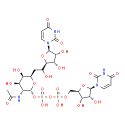 ChemSpider 2D Image | UDP-N-acetyltunicamine-uracil | C26H37N5O22P2