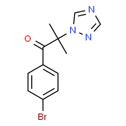 ChemSpider 2D Image | 1-(4-Bromophenyl)-2-methyl-2-(1H-1,2,4-triazol-1-yl)-1-propanone | C12H12BrN3O