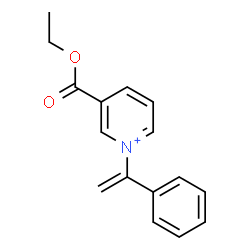 ChemSpider 2D Image | 3-(Ethoxycarbonyl)-1-(1-phenylvinyl)pyridinium | C16H16NO2