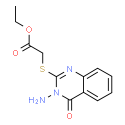 ChemSpider 2D Image | ETHYL 2-[(3-AMINO-4-OXOQUINAZOLIN-2-YL)SULFANYL]ACETATE | C12H13N3O3S