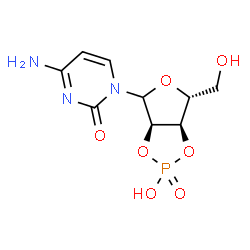 ChemSpider 2D Image | 4-Amino-1-[(3aR,6R,6aR)-2-hydroxy-6-(hydroxymethyl)-2-oxidotetrahydrofuro[3,4-d][1,3,2]dioxaphosphol-4-yl]-2(1H)-pyrimidinone | C9H12N3O7P