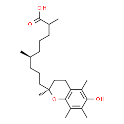 ChemSpider 2D Image | (6S)-9-[(2S)-6-Hydroxy-2,5,7,8-tetramethyl-3,4-dihydro-2H-chromen-2-yl]-2,6-dimethylnonanoic acid | C24H38O4