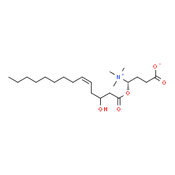 ChemSpider 2D Image | 3-Hydroxy-cis-5-tetradecenoylcarnitine | C21H39NO5