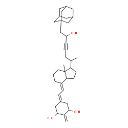 ChemSpider 2D Image | (1R,3R,7E,17beta)-17-{(2R,6S)-7-[(3R,5R,7R)-Adamantan-1-yl]-6-hydroxy-4-heptyn-2-yl}-2-methylene-9,10-secoestra-5,7-diene-1,3-diol | C36H52O3