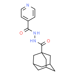 ChemSpider 2D Image | N'-[(3s,5s,7s)-Adamantan-1-ylcarbonyl]isonicotinohydrazide | C17H21N3O2
