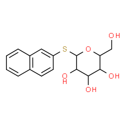 ChemSpider 2D Image | 2-Naphthyl 1-thio-beta-D-galactopyranoside | C16H18O5S