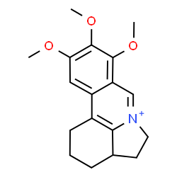 ChemSpider 2D Image | 8,9,10-Trimethoxy-6,7,15,16-tetradehydrogalanthan-6-ium | C18H22NO3